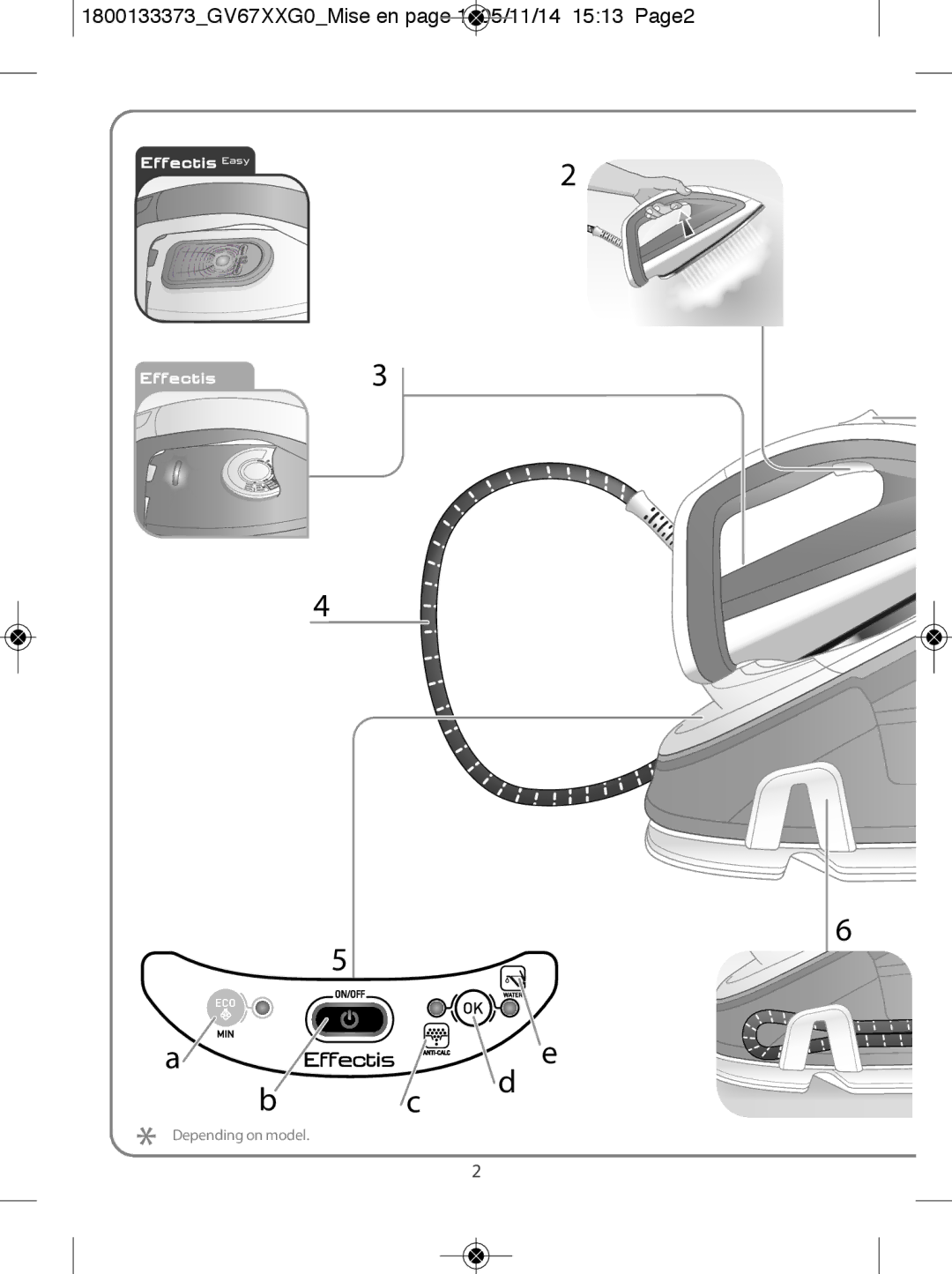 Tefal GV6720G0 manual 1800133373GV67XXG0Mise en page 1 05/11/14 1513 Page2 