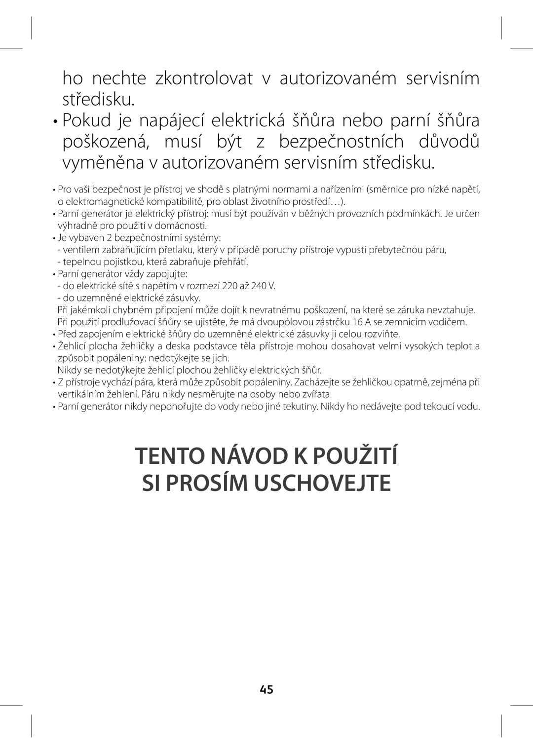 Tefal GV7630E0, GV7630CH, GV7630G0, GV7630C0, GV7630Z0 manual Tento Návod K Použití SI Prosím Uschovejte 