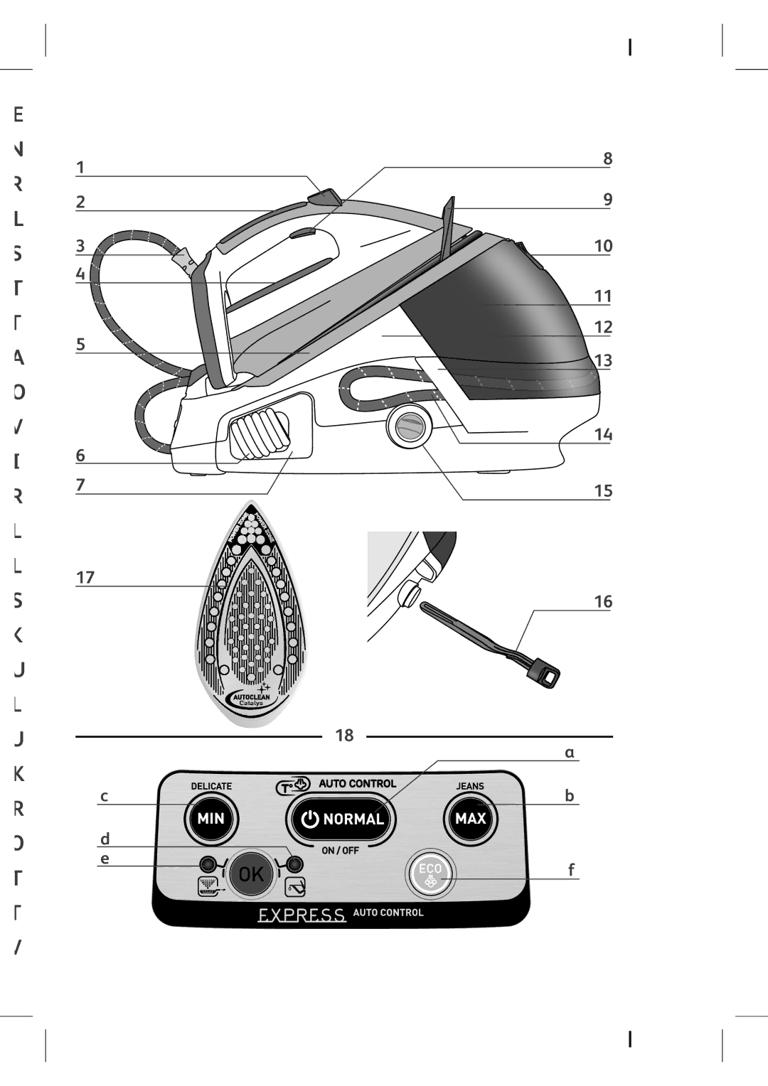 Tefal GV7760CH, GV7760E0, GV7760C0 manual R L S T T a O V I R L L S K U L U K R O T T 