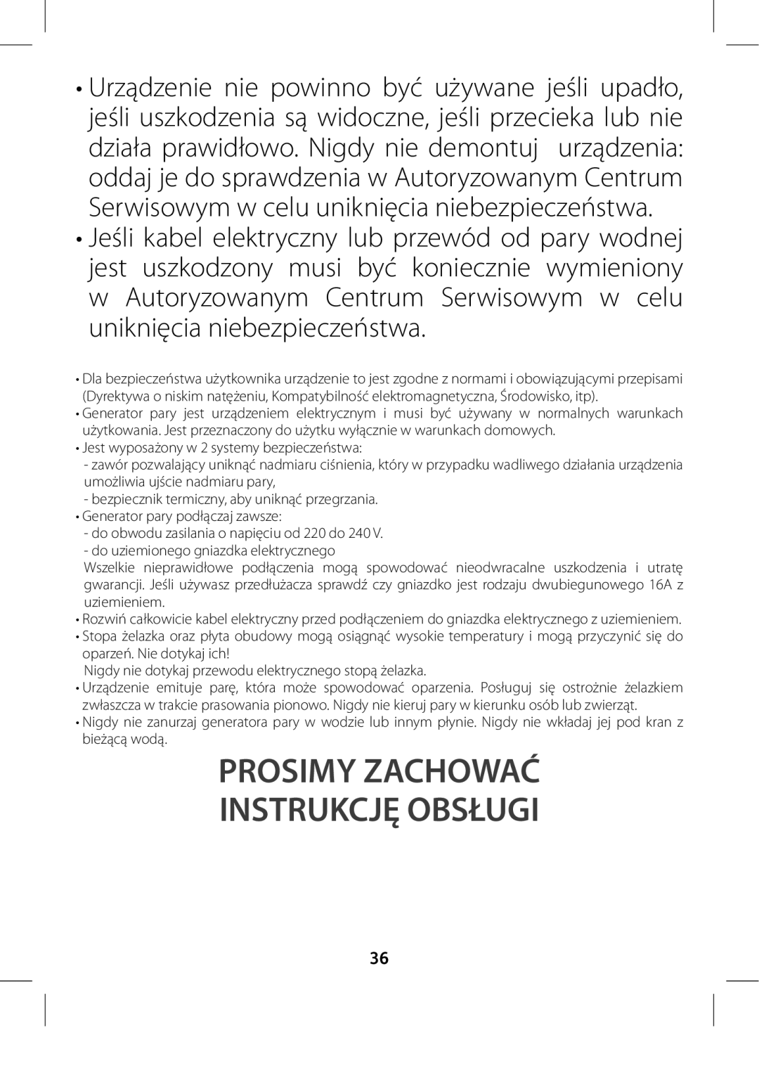 Tefal GV8975E0 manual Prosimy Zachować Instrukcję Obsługi 