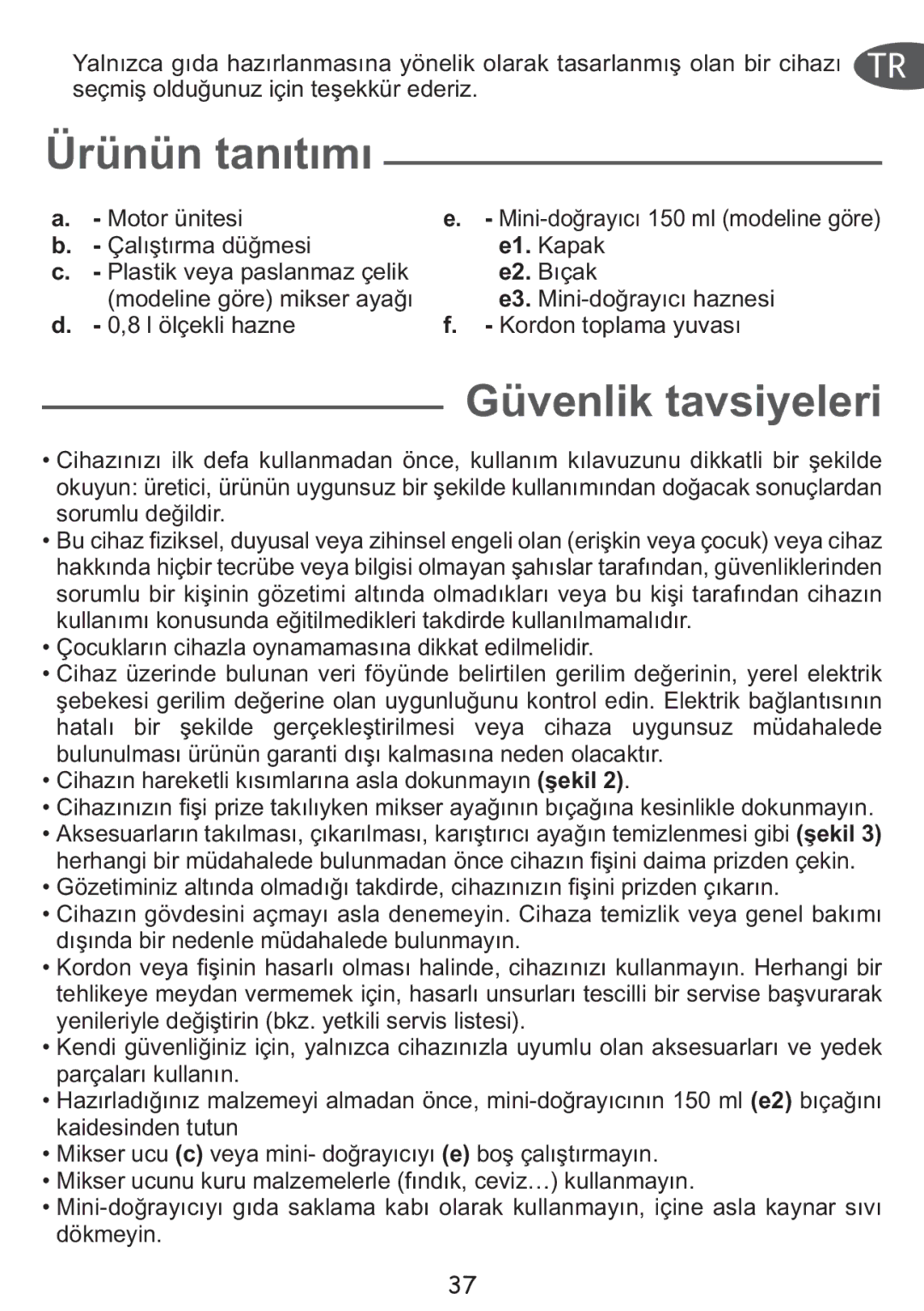 Tefal HB853866, HB407143, HB300141 manual Ürünün tanıtımı 