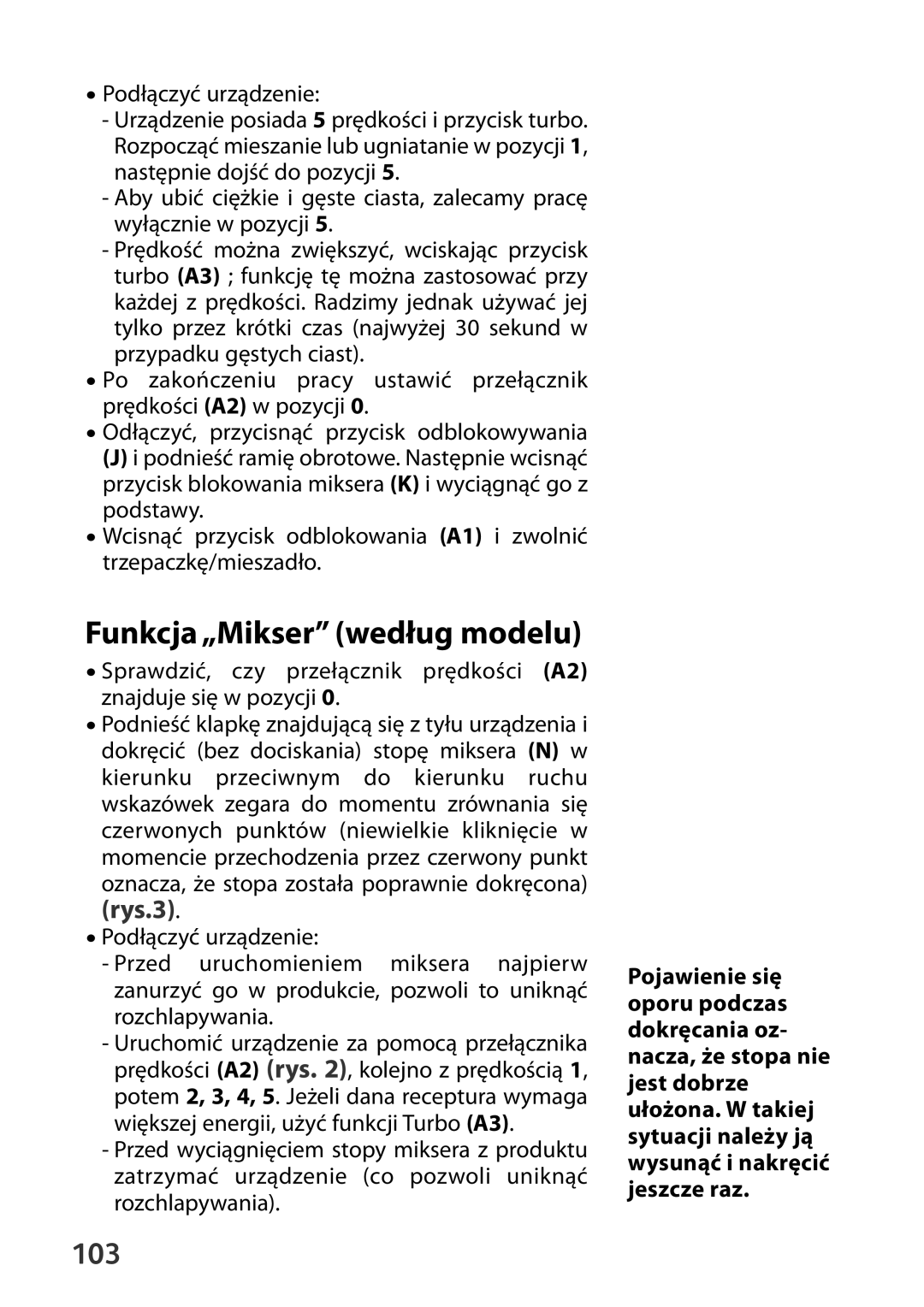 Tefal HT41313E manual Funkcja „Mikser według modelu 