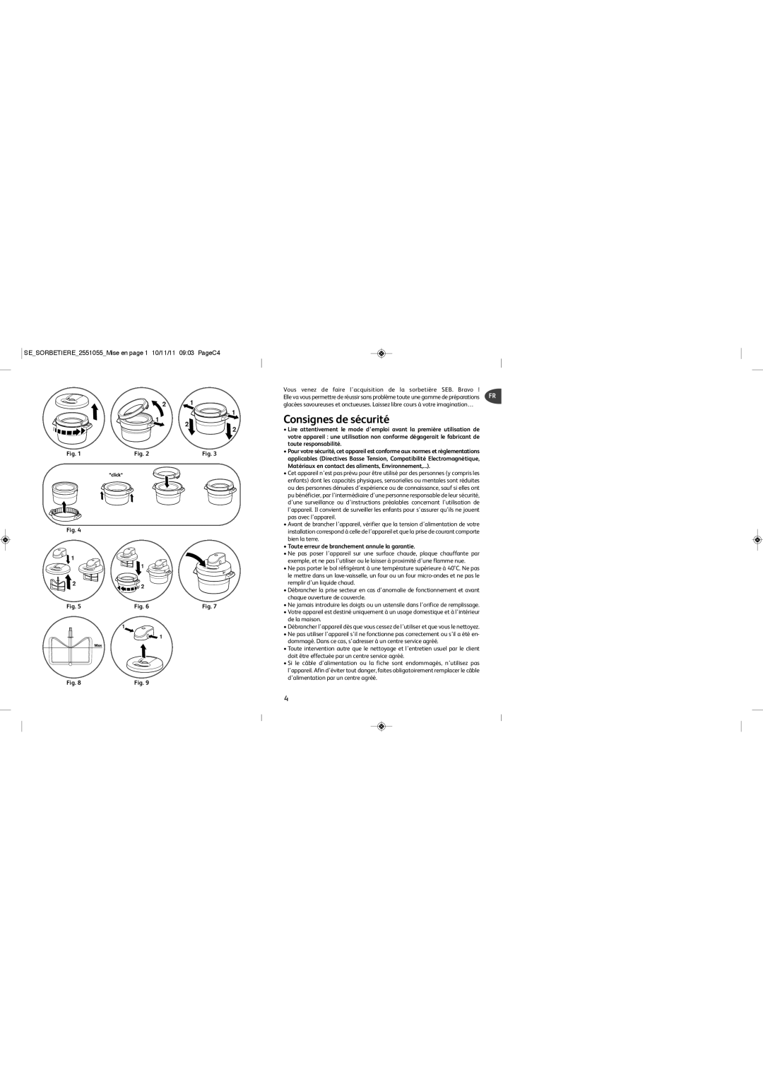 Tefal IG5007B2, IG5007B1, IG500760, IG500710, IG500140 manual Consignes de sécurité 