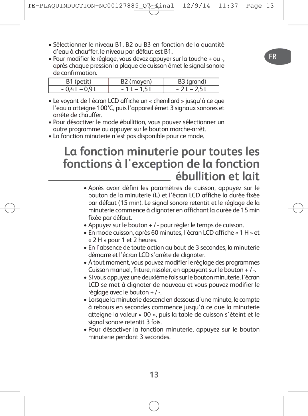 Tefal IH201866, IH201865, IH201840, IH201812 manual B3 grand 