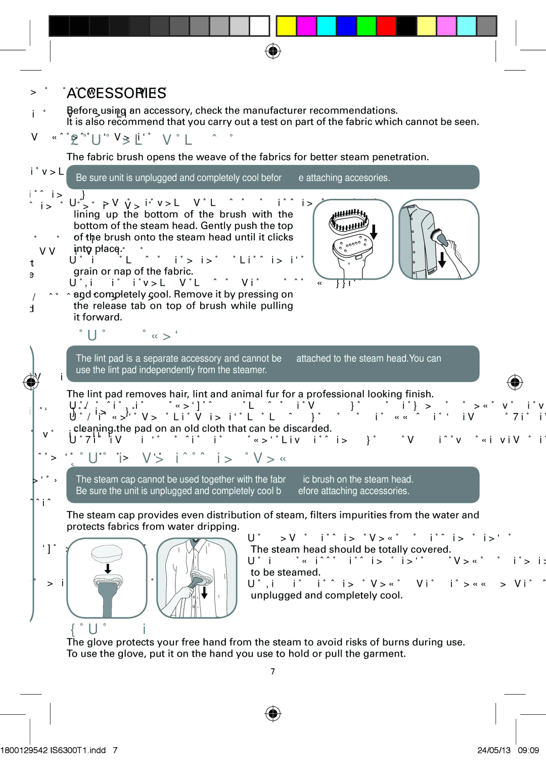 Tefal IS6300T1 manual Accessories, Êuêˆ˜Ìê« `, Êuêœ 