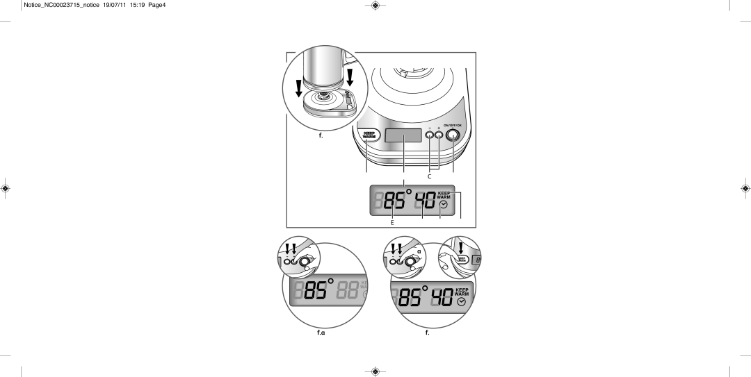 Tefal KI420D30 manual C a G H 