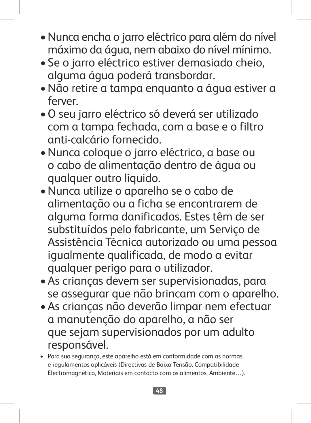 Tefal KI501DKR manual Que sejam supervisionados por um adulto responsável 