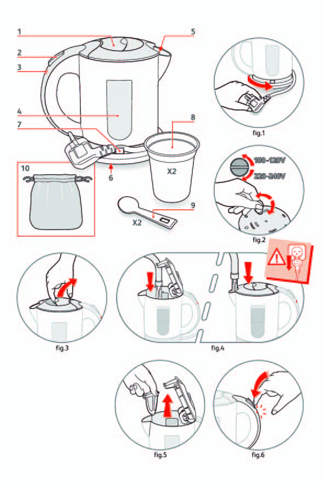 Tefal KO1021KR, KO102140, KO102110, KO1021JP, KO1021HK manual 