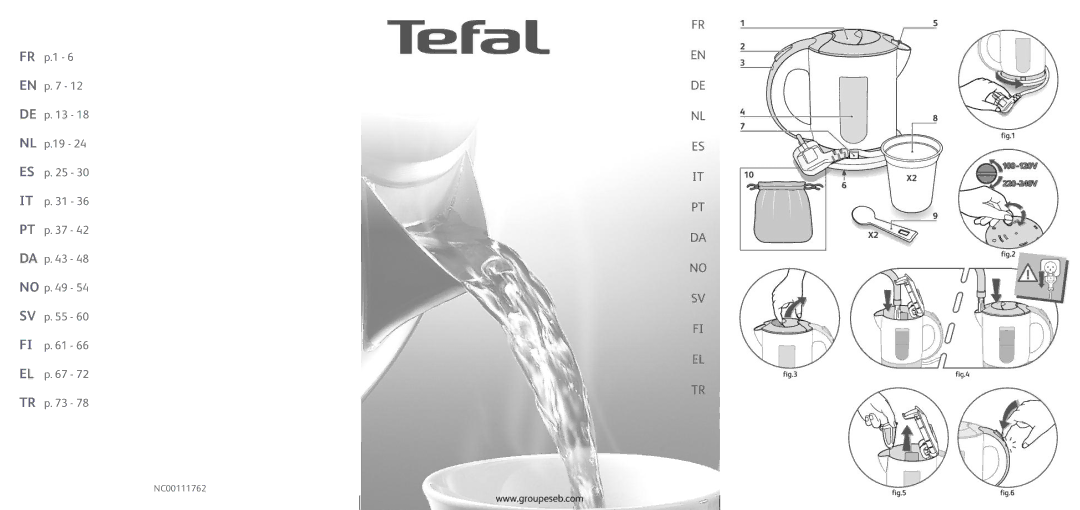 Tefal KO102810 manual NC00111762 