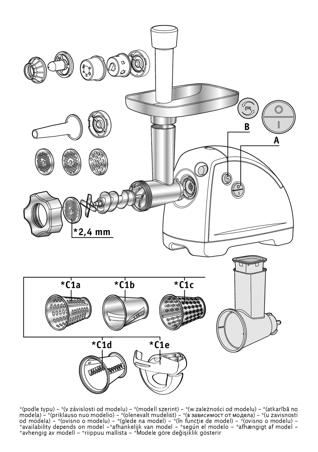 Tefal NE608138 manual C1 a C1 B C1 C C1D*C1E 