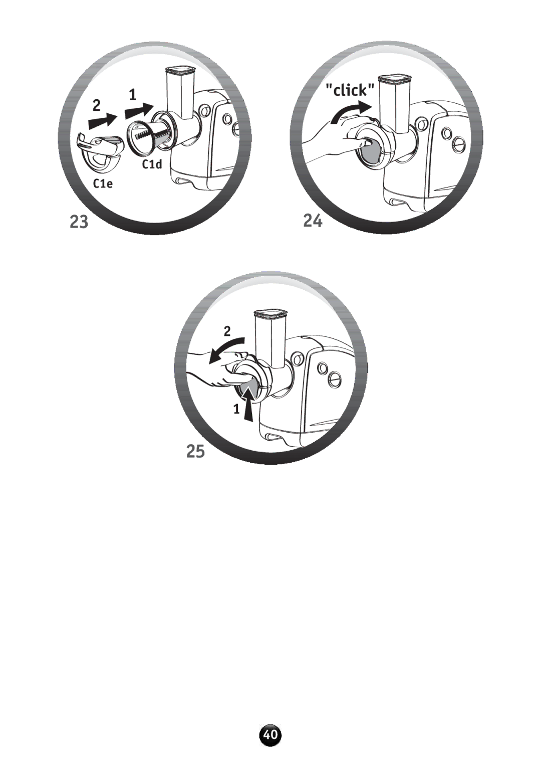 Tefal NE608138 manual C1D C1E Click 