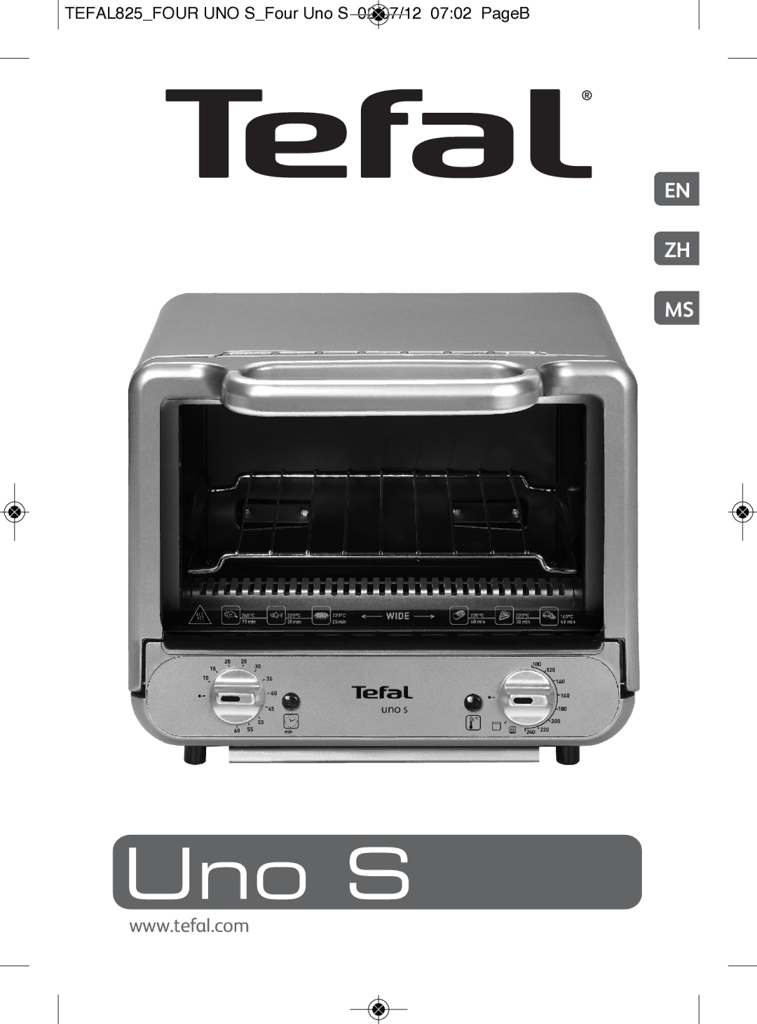 Tefal OF110265 manual TEFAL825FOUR UNO SFour Uno S 02/07/12 0702 PageB 