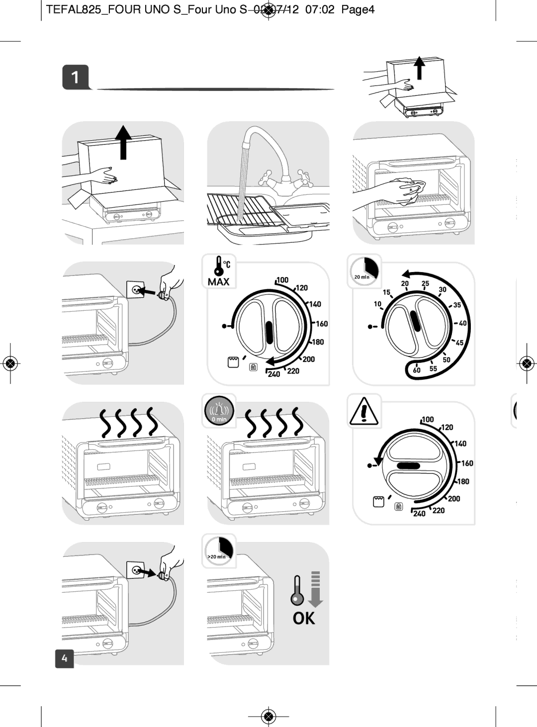 Tefal OF110265 manual TEFAL825FOUR UNO SFour Uno S 02/07/12 0702 Page4 