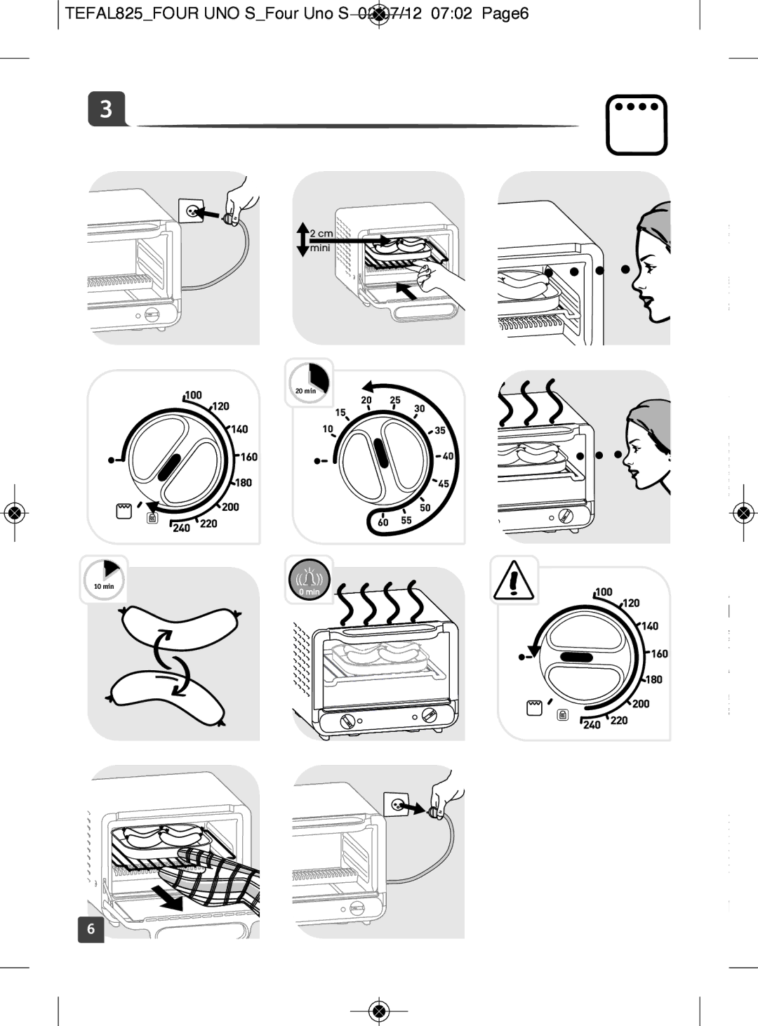 Tefal OF110265 manual TEFAL825FOUR UNO SFour Uno S 02/07/12 0702 Page6 