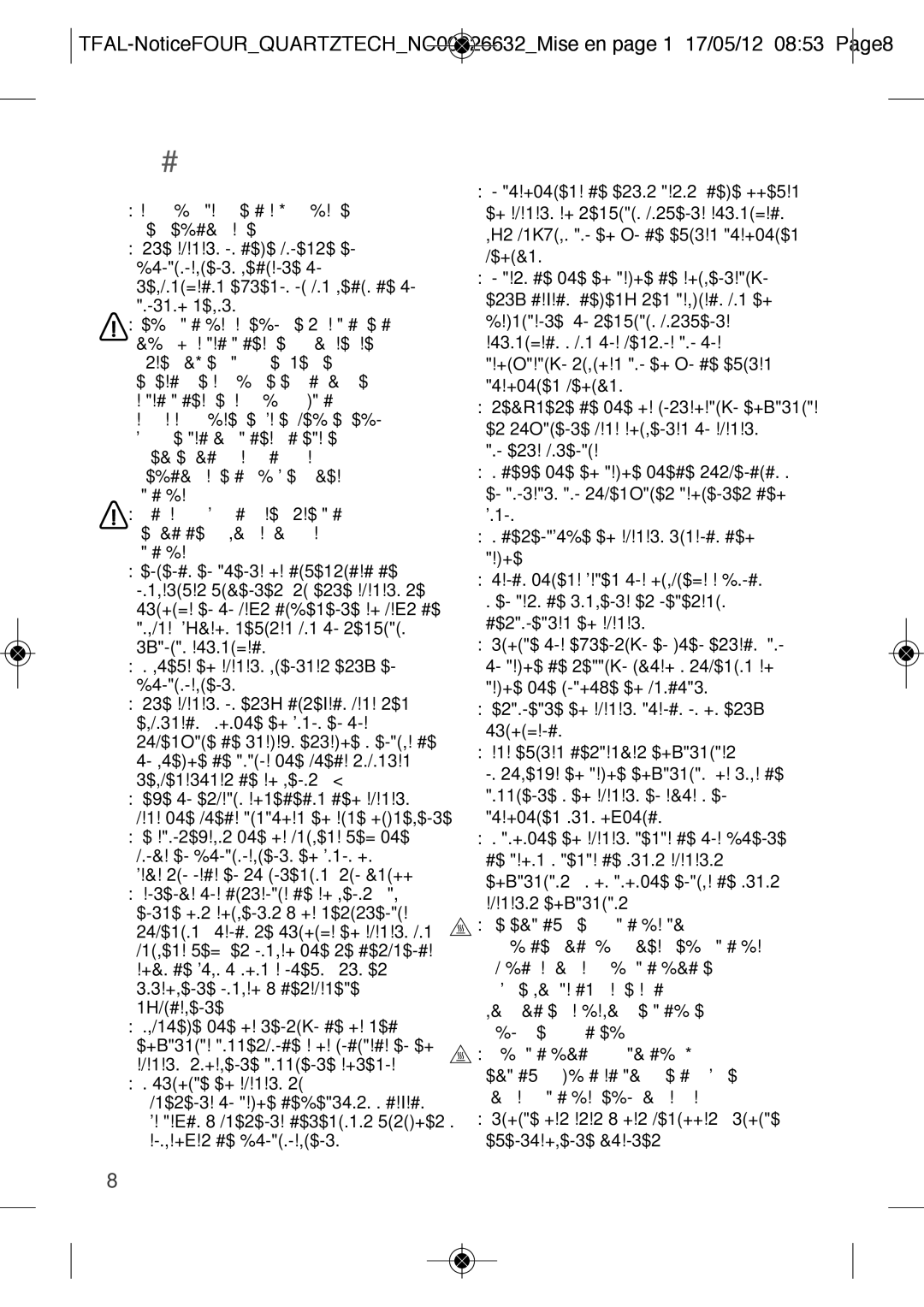 Tefal OF1608B2, OF160850, OF1608B1, OF160870 manual Español, Precauciones Importantes 