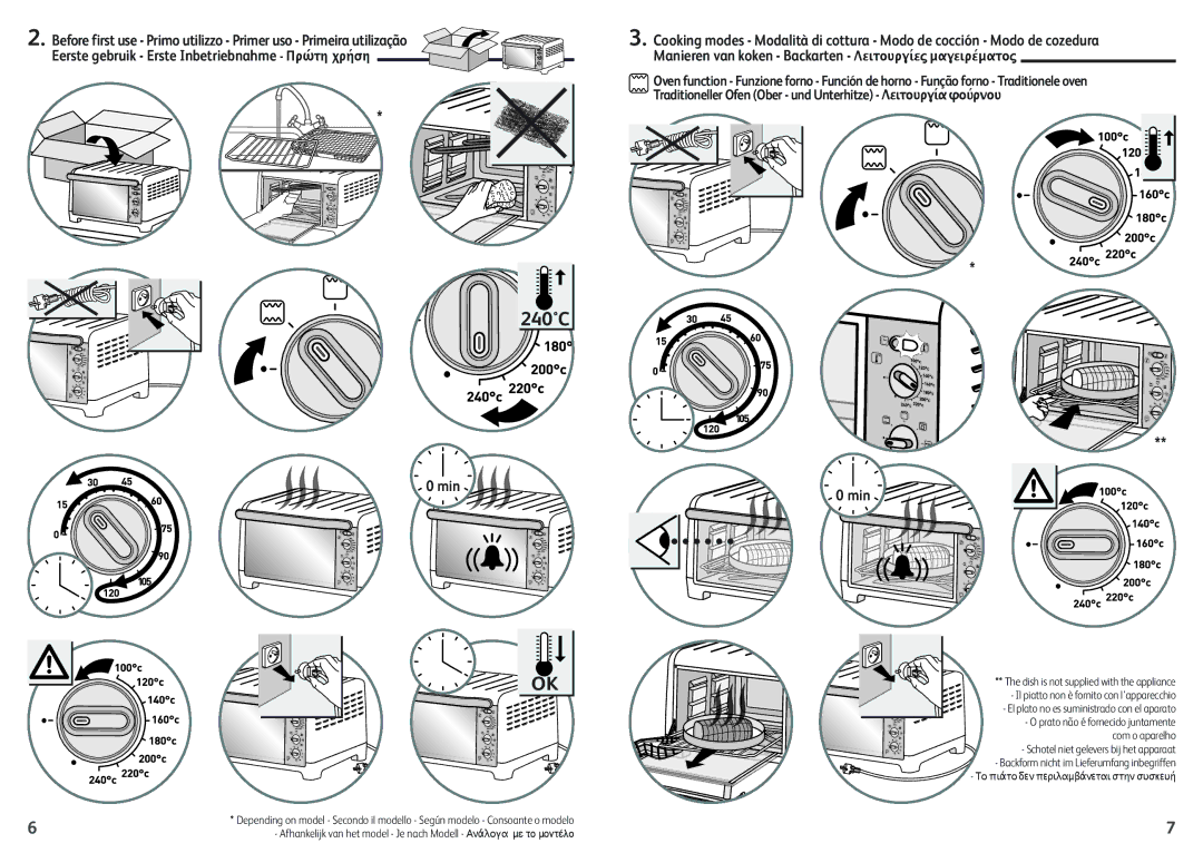 Tefal OF265830 manual 240C 