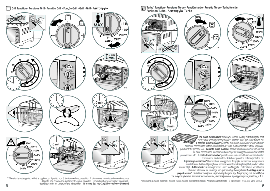 Tefal OF265830 manual Max 