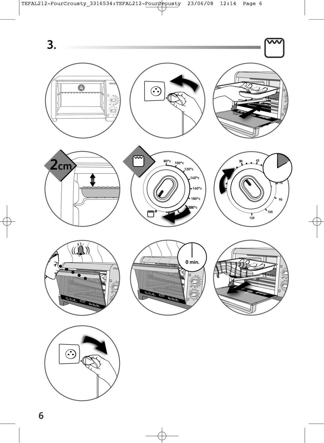 Tefal OV326072, OV326071 manual 2cm 