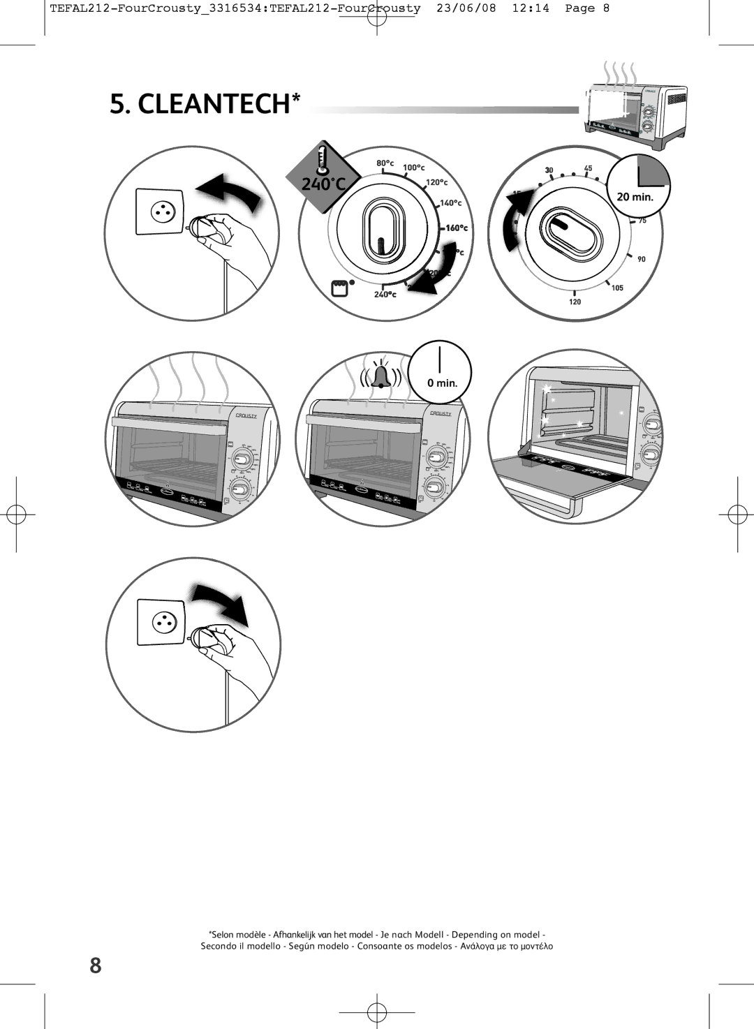 Tefal OV326072, OV326071 manual Cleantech 