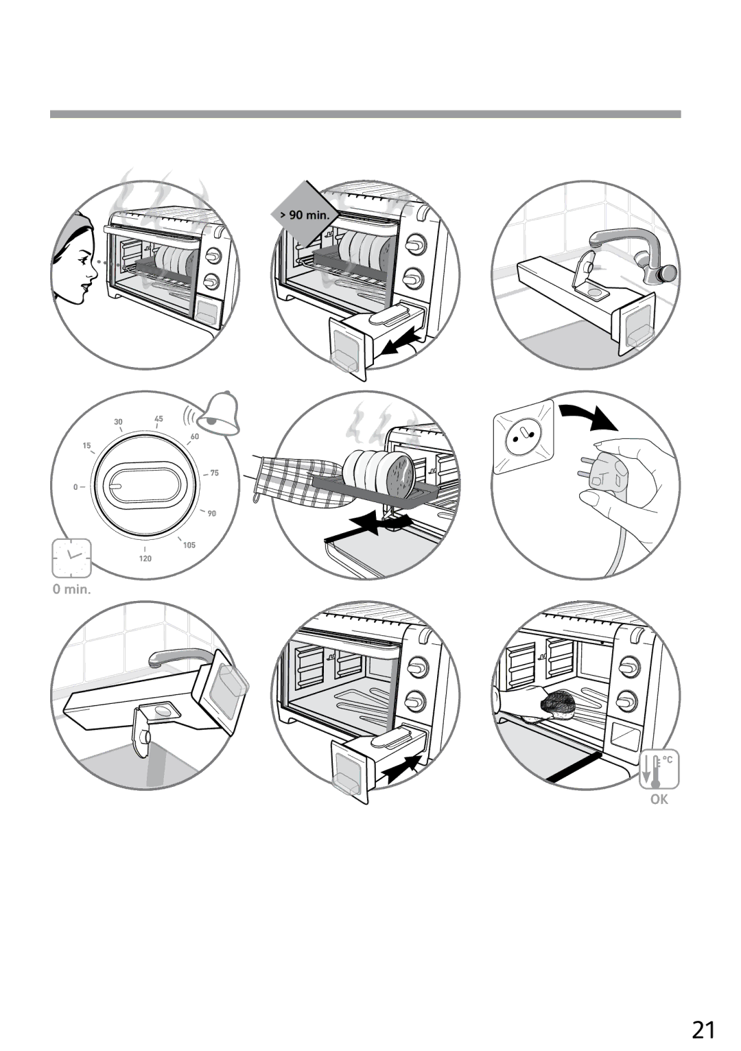 Tefal OV527031, OV527070 manual Min 