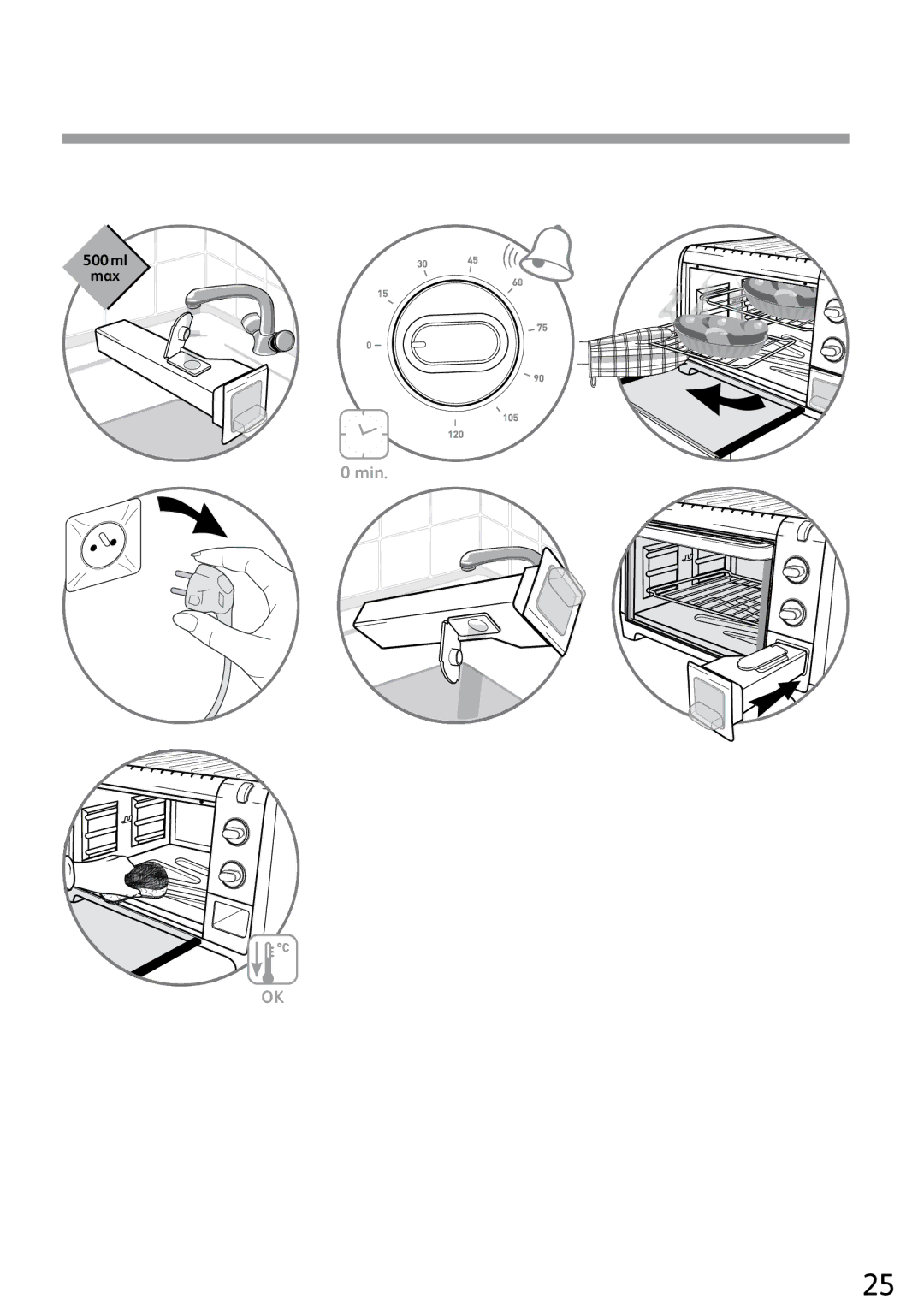 Tefal OV527031, OV527070 manual ml Max 