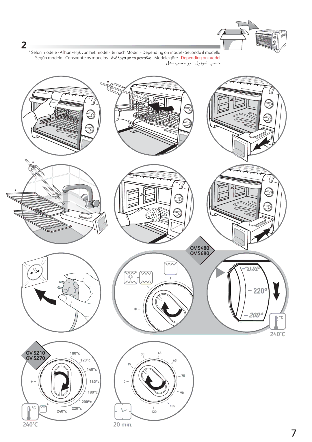 Tefal OV568031 manual 240C 