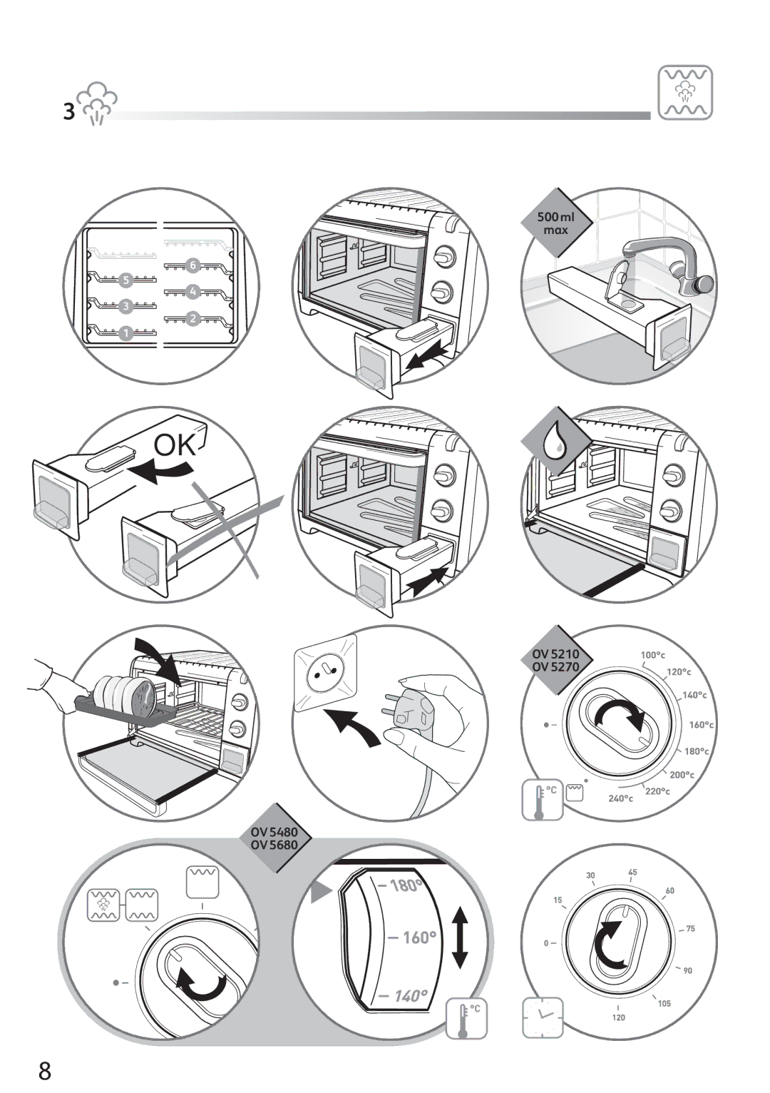 Tefal OV568031 manual ml Max 