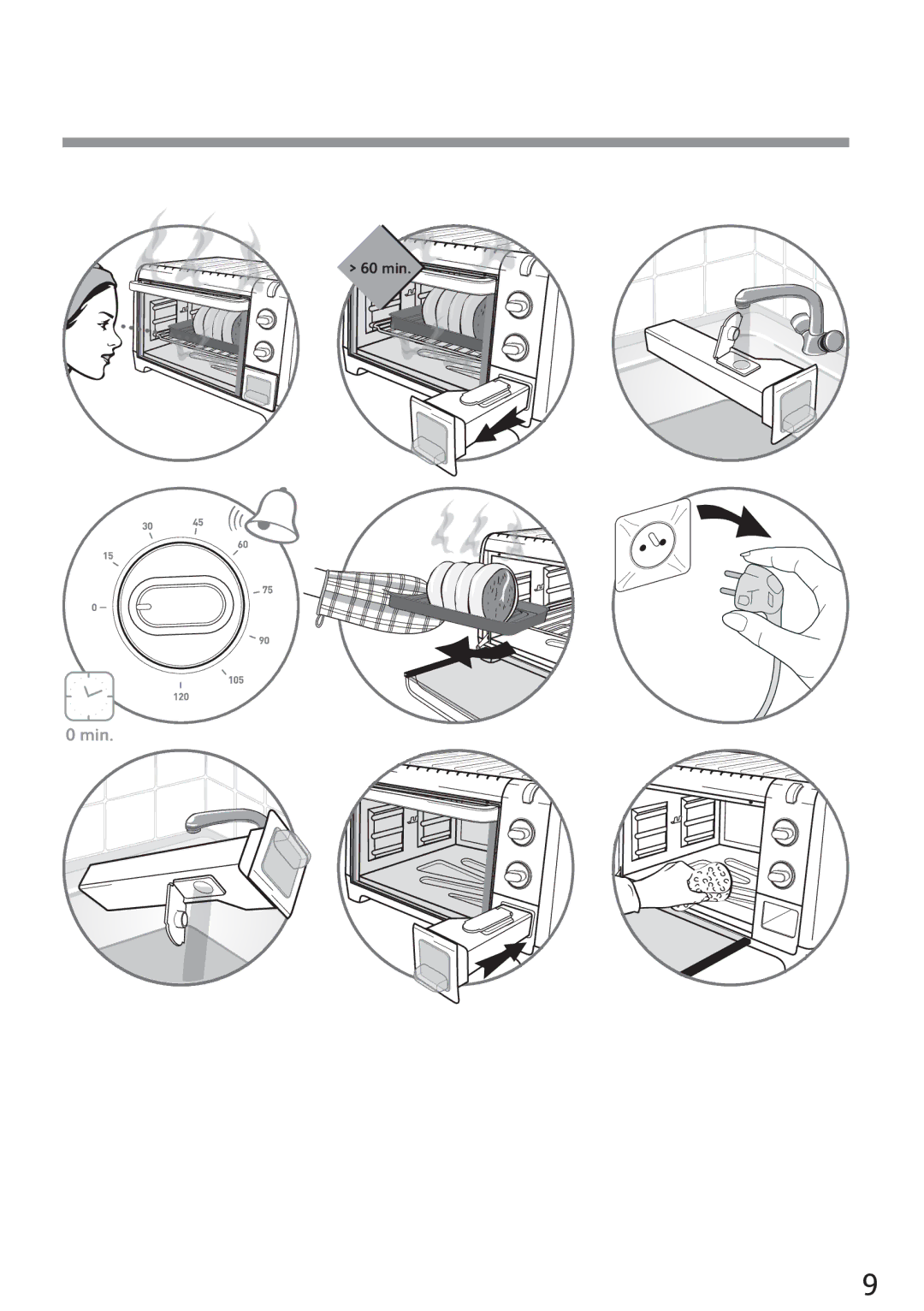 Tefal OV568031 manual Min 