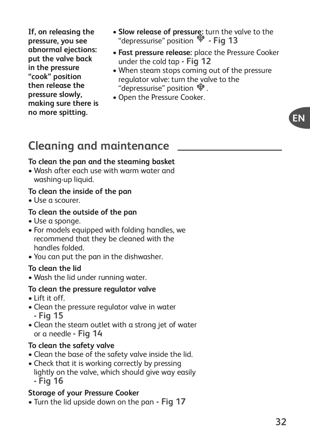 Tefal P0541155, P0541152 manual Cleaning and maintenance 