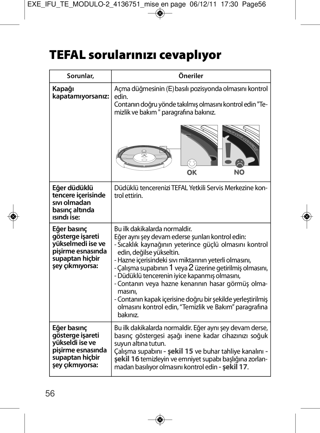 Tefal P4281465, P4281464, P4281466, P4281463, P4281462 manual Tefal sorularınızı cevaplıyor 