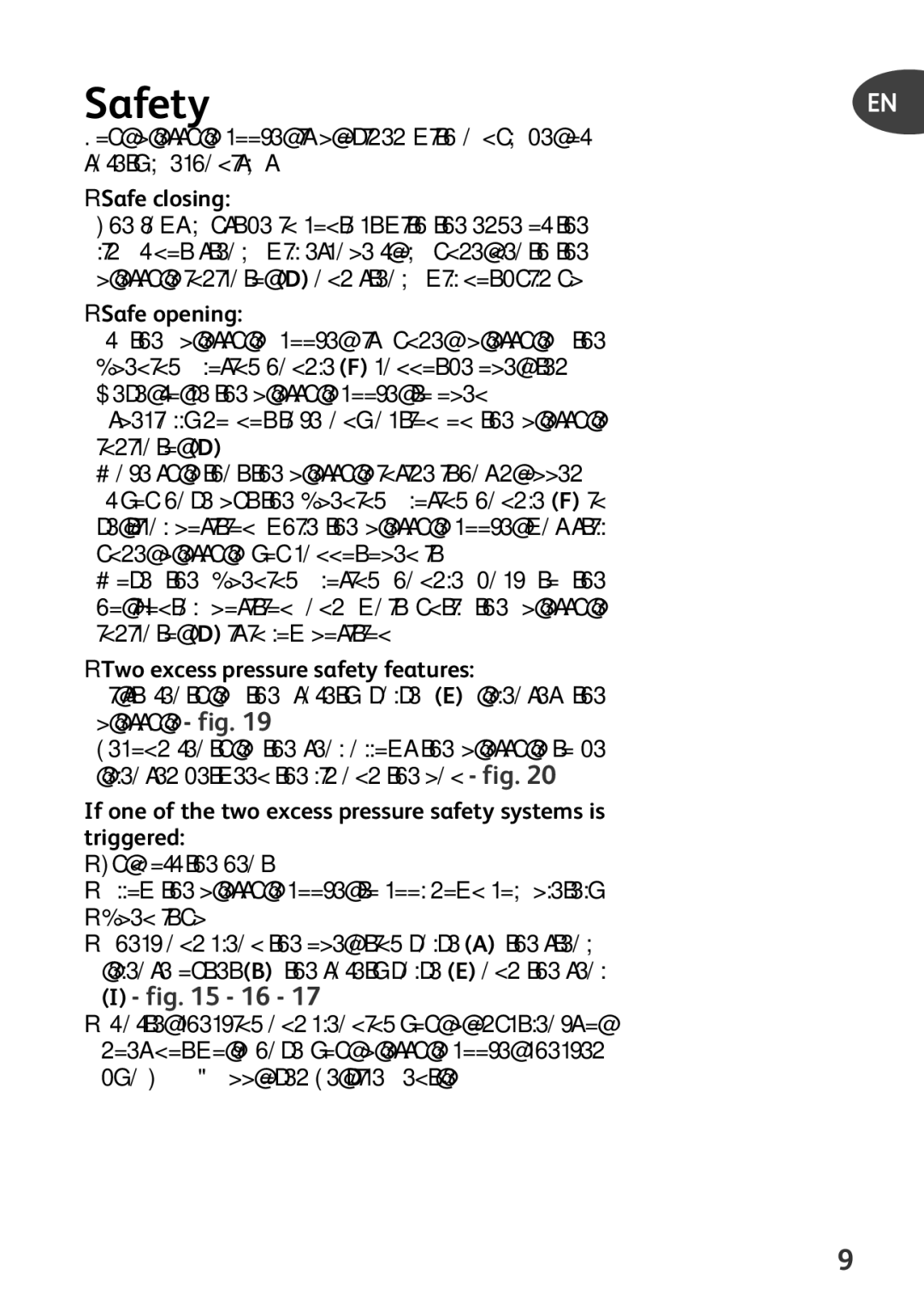 Tefal P4371463, P4371461, P4371466, P4371462 manual Safety, Safe closing, Safe opening, Two excess pressure safety features 