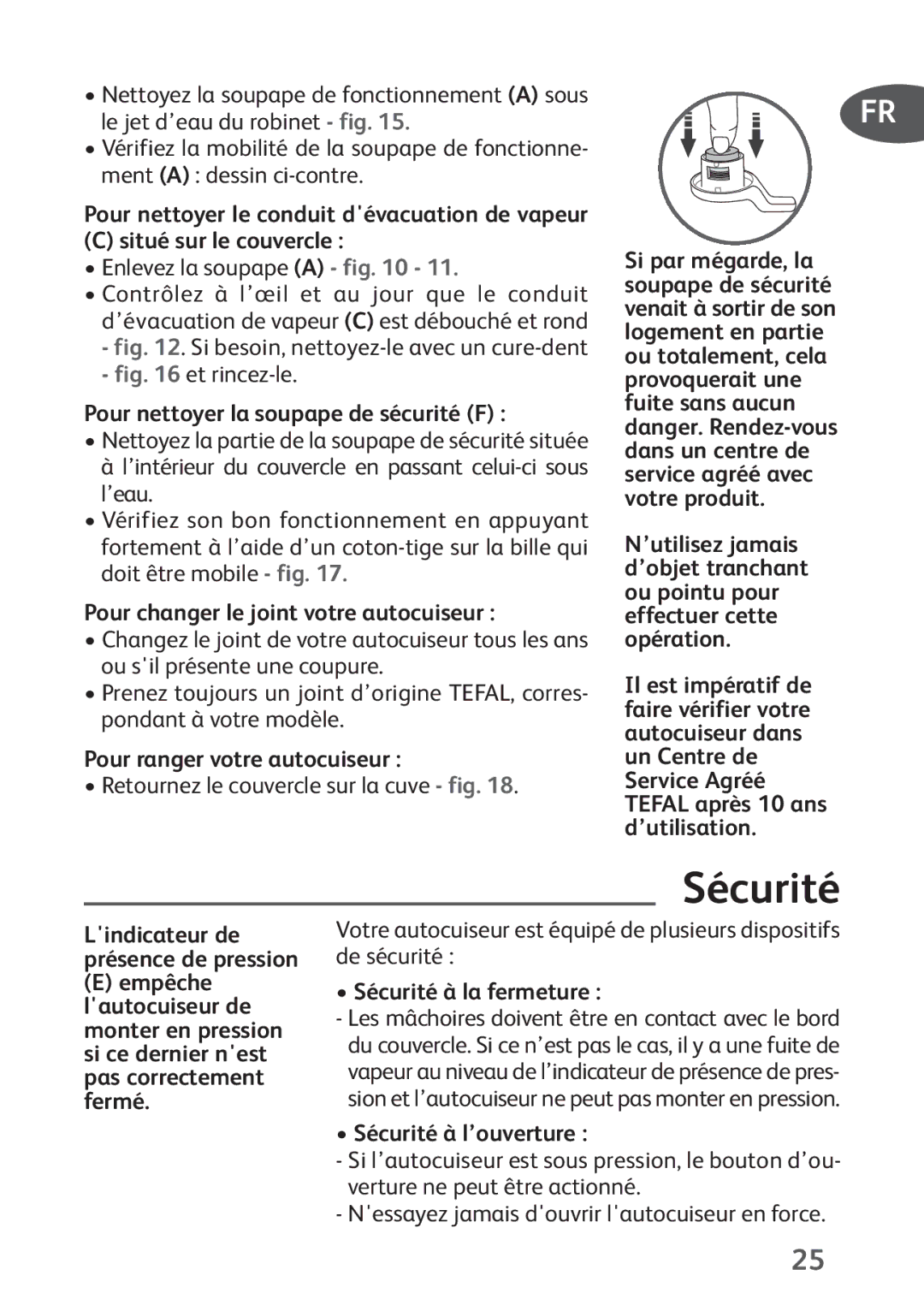 Tefal P4394835, P4394831 manual Sécurité 