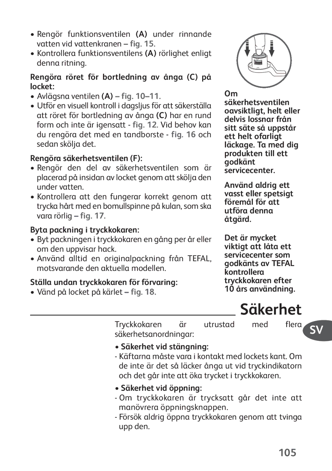 Tefal P4424735 manual Säkerhet 