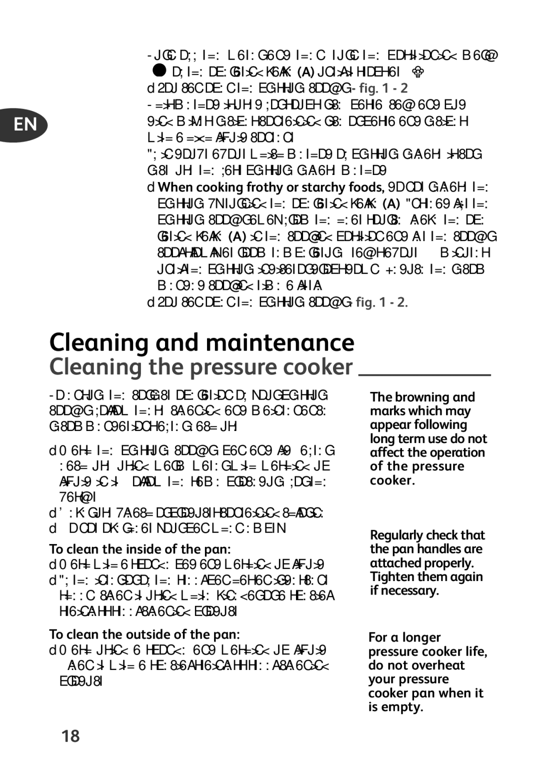 Tefal P4424735 manual Cleaning and maintenance, Cleaning the pressure cooker, To clean the inside of the pan 