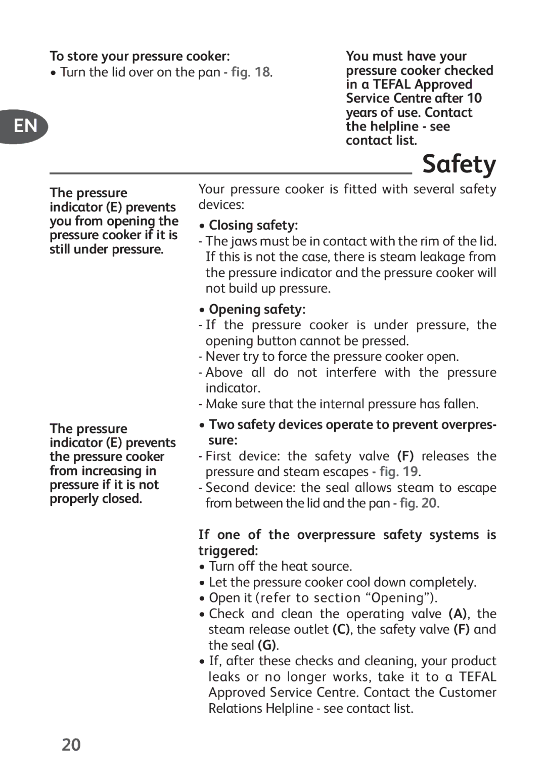 Tefal P4424735 manual Safety 