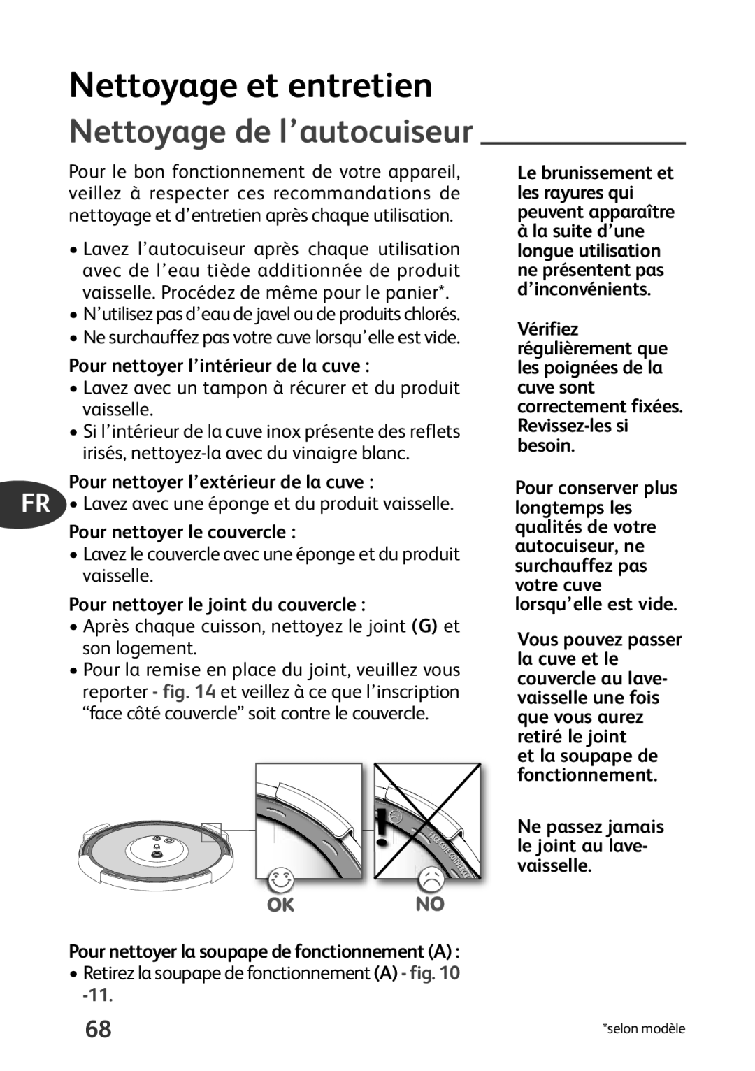 Tefal P4424735 manual Nettoyage et entretien, Nettoyage de l’autocuiseur, Retirez la soupape de fonctionnement a 