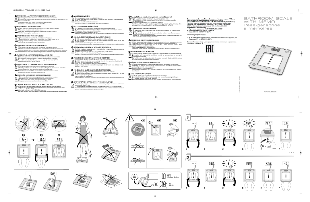 Tefal PP3020V1 manual 