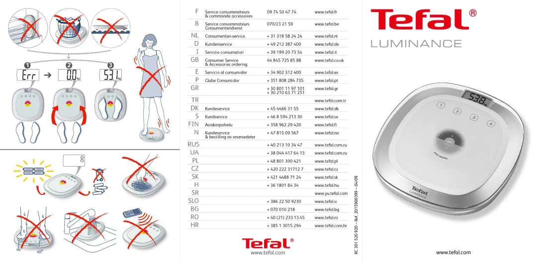 Tefal PP8043B9 manual 