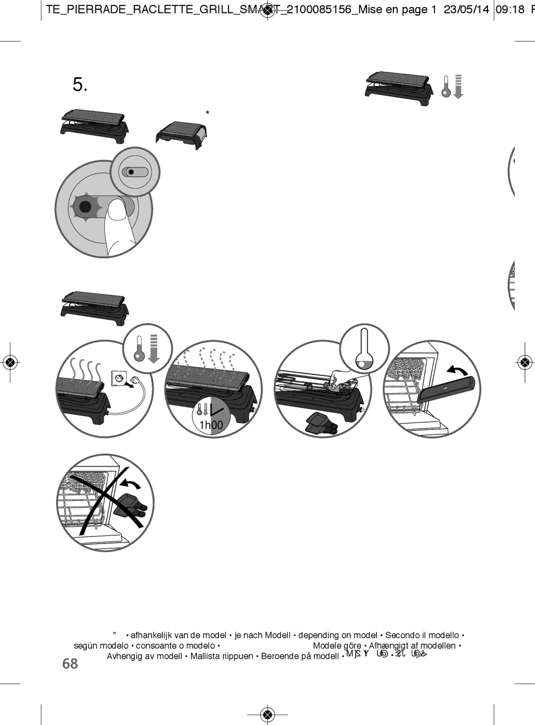 Tefal PR457812 manual 1h00 