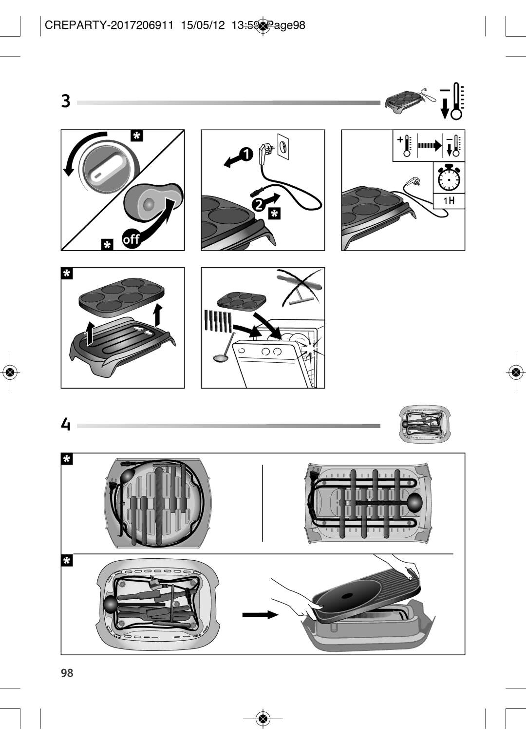 Tefal PY557O12 manual CREPARTY-2017206911 15/05/12 1359 PAGE98 