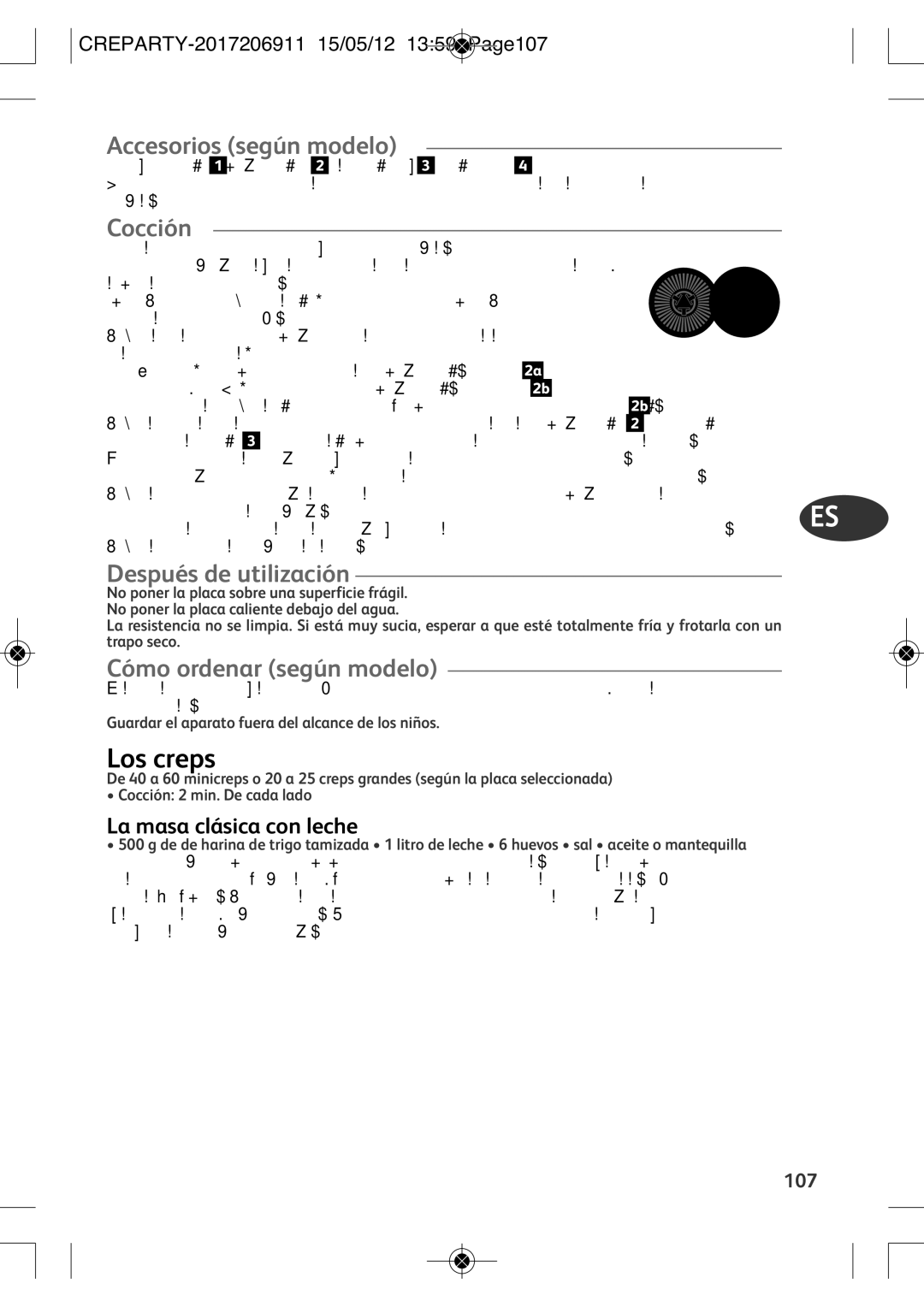 Tefal PY557O12 manual Los creps, Accesorios según modelo, Cocción, Después de utilización, Cómo ordenar según modelo 