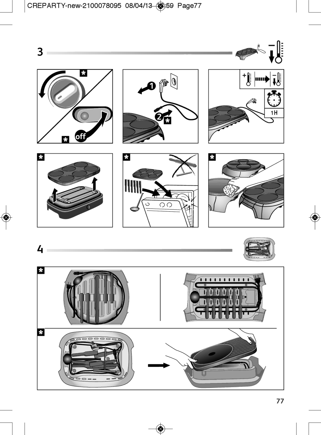 Tefal PY558813, PY558816 manual CREPARTY-new-2100078095 08/04/13 1359 Page77 