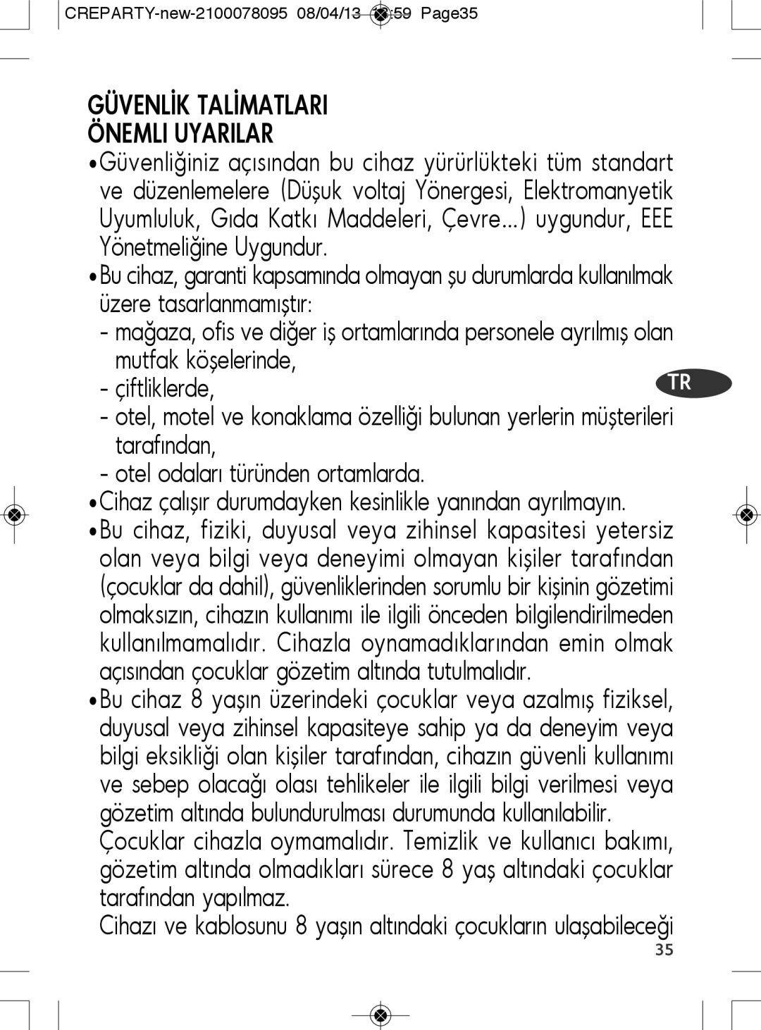 Tefal PY559312 manual Çiftliklerde 