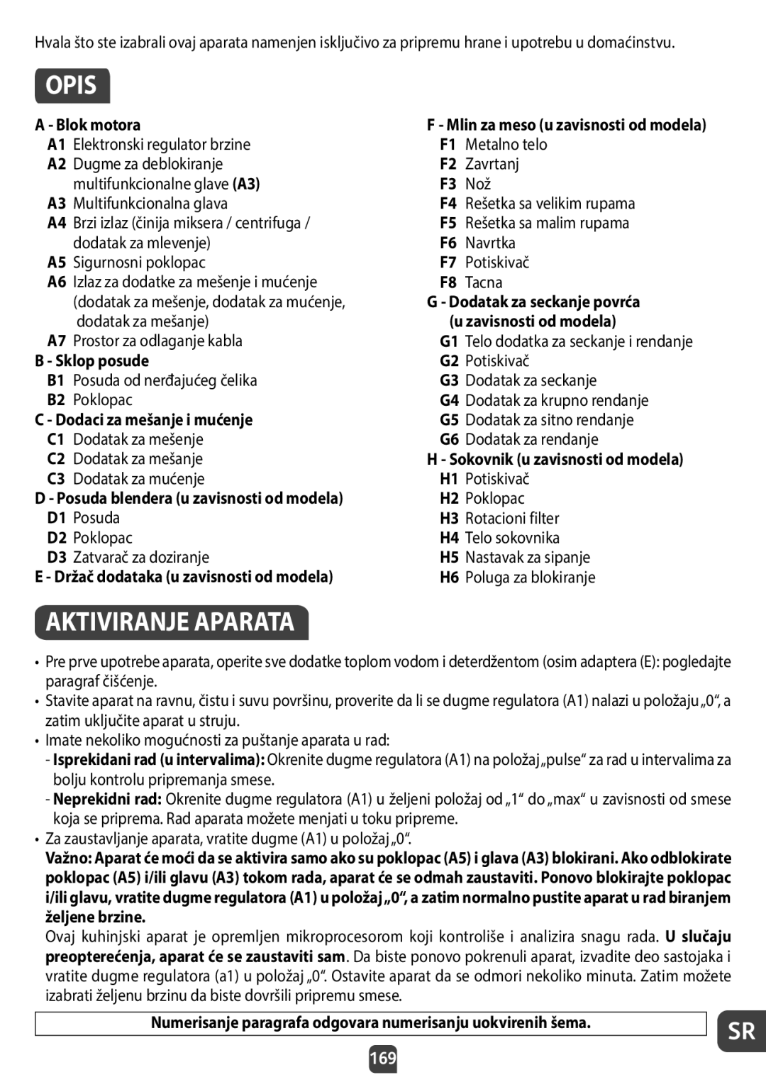 Tefal QB404D38 manual Aktiviranje Aparata 