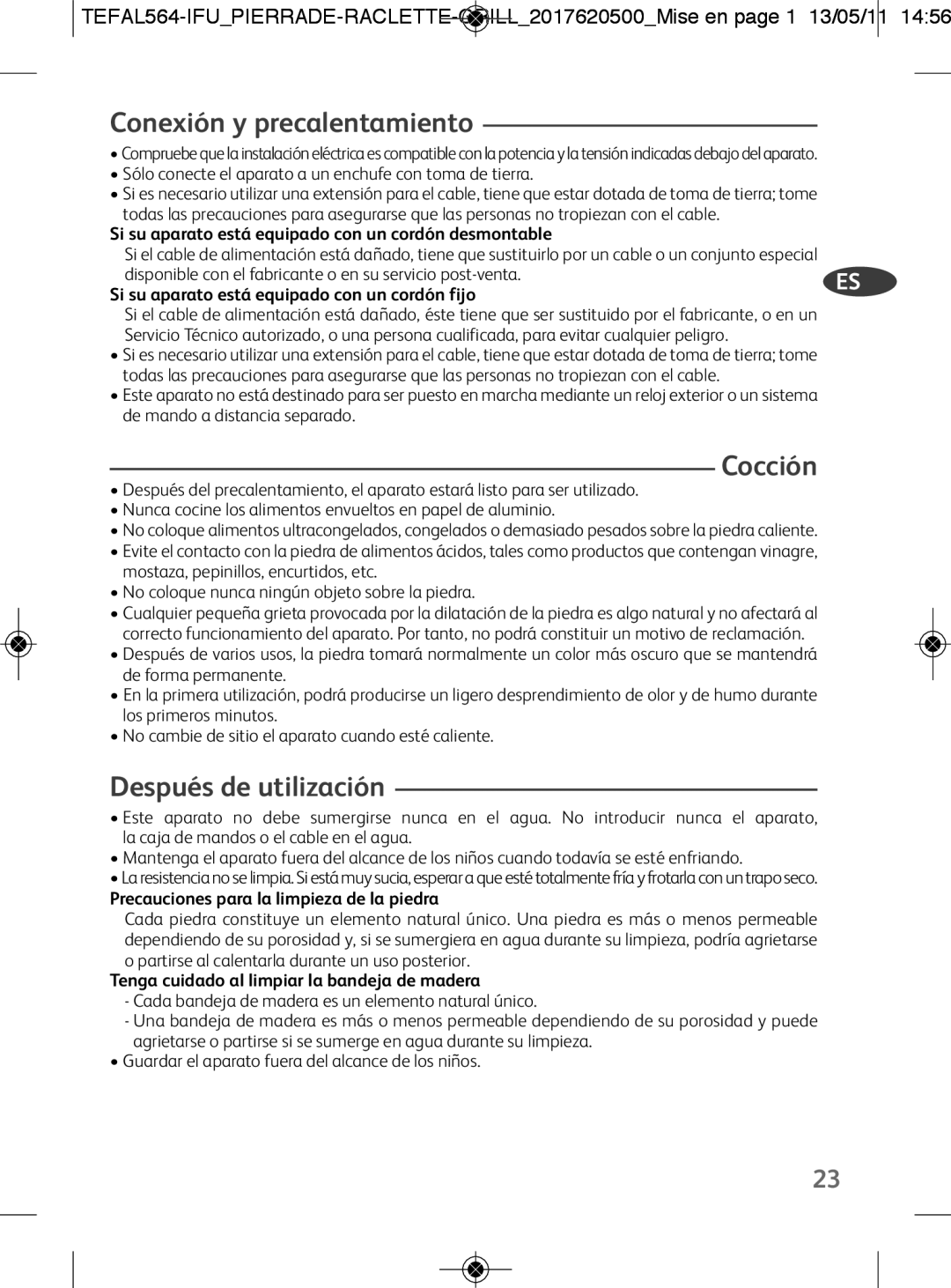 Tefal RE455012 manual Conexión y precalentamiento, Después de utilización 