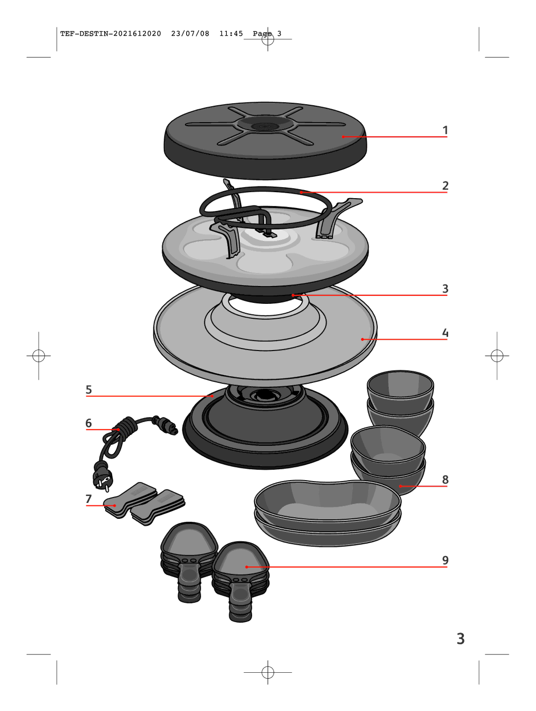 Tefal RE590012 manual TEF-DESTIN-2021612020 23/07/08 1145 