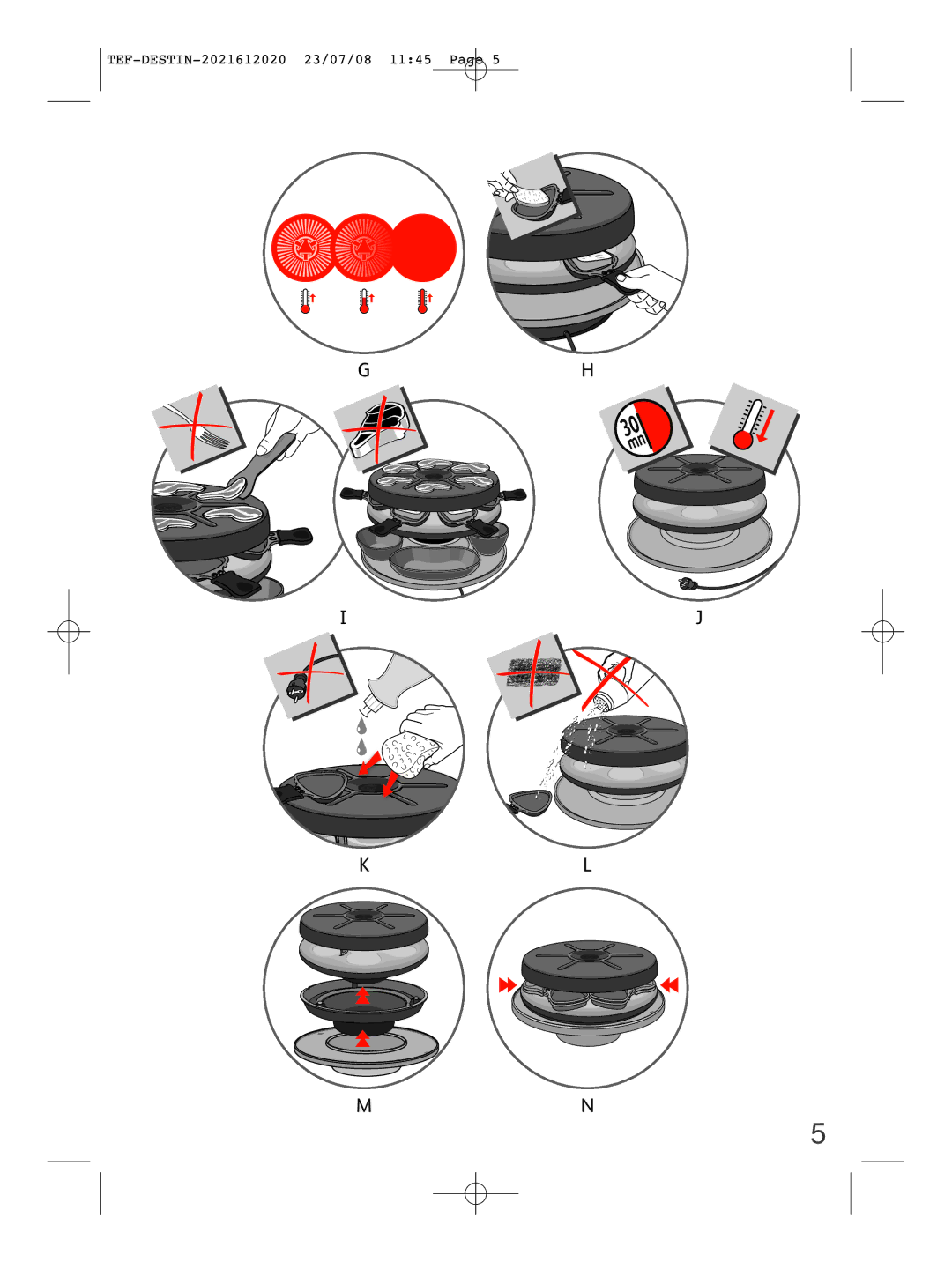 Tefal RE590012 manual TEF-DESTIN-2021612020 23/07/08 1145 