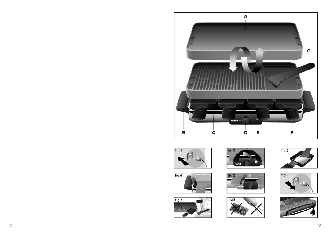 Tefal RE801012, RE801072 manual Bcd Ef 