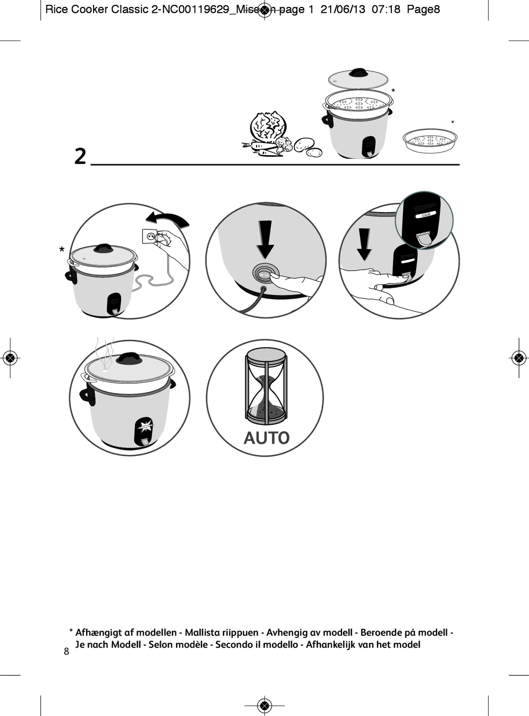 Tefal RK101131, RK101115, RK1011CH manual Cook 