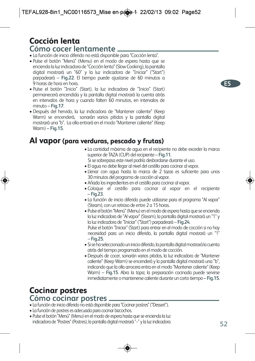 Tefal RK302E15 manual Cocción lenta, Cómo cocer lentamente, Cocinar postres, Cómo cocinar postres 